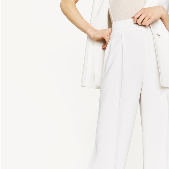 high waisted white trousers zara